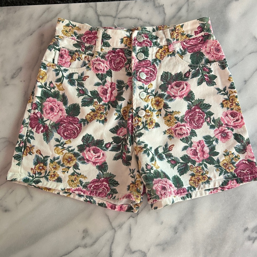 Vintage Bongo Floral High-Rise Shorts 13